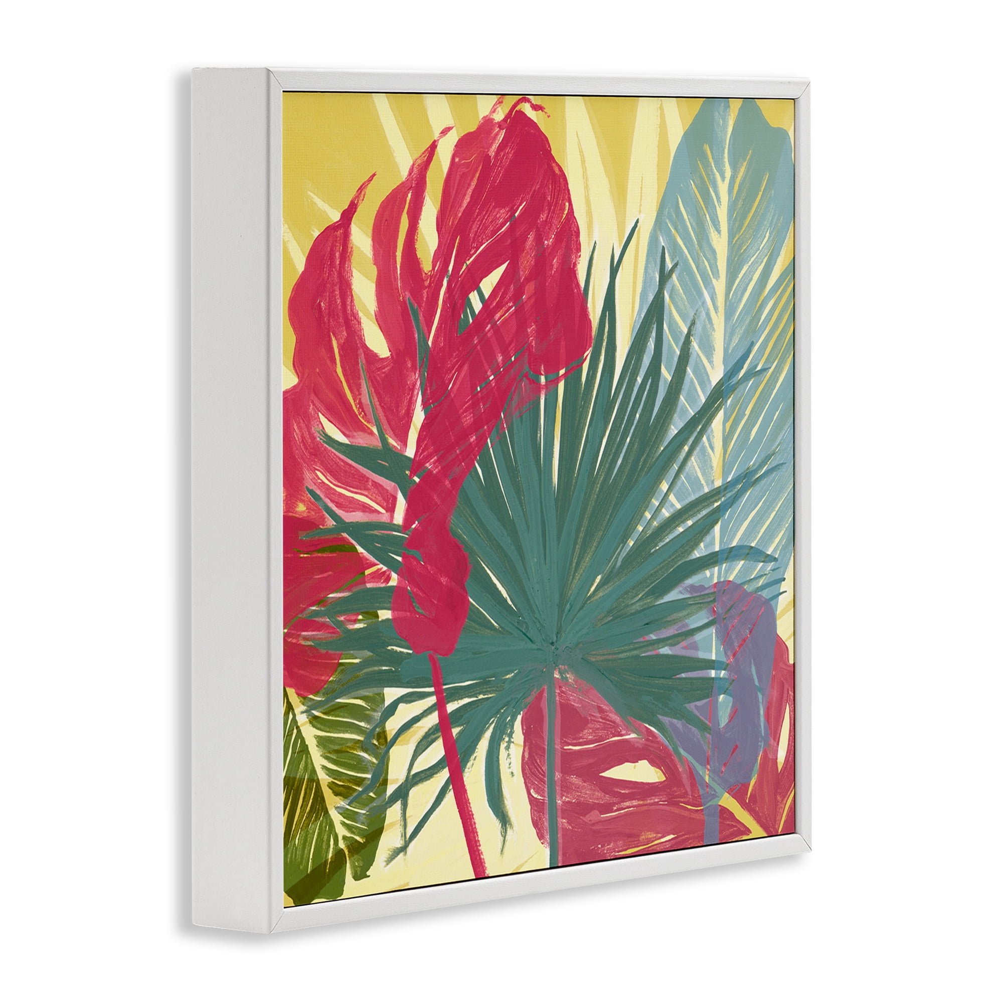 Stupell Industries Bold Botanical Party Botanical & Floral Painting White Framed Art Print Wall Art, 17 x 17