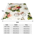 thumbnail image 3 of Fotbe Vintage Bike Flower Butterfly Manta de Franela Acolchonada con Estampado, Súper Suave y Esponjosa, Extra Grande para Sofá, Cama, Uso Todo el Año-60"x50", 3 of 7