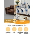 thumbnail image 5 of Navy Blue Spring Floral Couch Cover for 2 Cushion Sofa, Farmhouse Flowers Modern Art Washable Loveseat Sofa Covers Slipcover for Sectional Sofas L-Shaped, Couch Throw Cover 71"x118", 5 of 9
