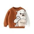 thumbnail image 2 of Esaierr Toddler Baby Boys Winter Sweater Kids Sweater Cotton Winter Long-Sleeved Cartoon Sweater for 1-9Y, 2 of 5