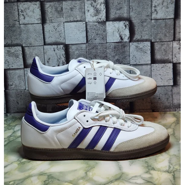 Ad-id-as Originals Samba ADV White Purple Men's 9.5 Casual Lifestyle Shoes IE6613