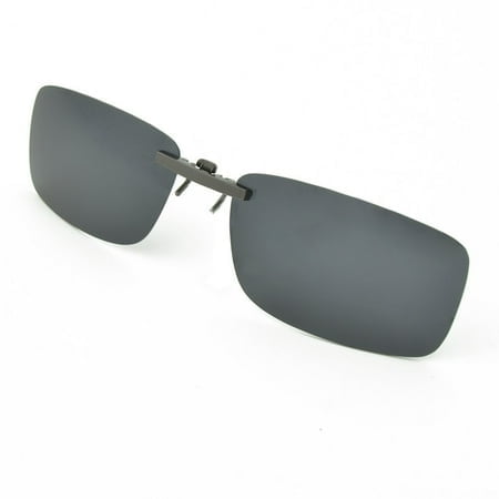 Besgoods Polarized Clip-on Sunglasses Lenses Glasses Unbreakable Driving Fishing Outdoor Sport Travelling New (Black)