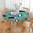 thumbnail image 3 of Australian Shepherd Dog and Flower Round Fitted Tablecloth with Elastic Edge,Dining Table Cover Waterproof,Outdoor Round Tablecloth for Camping,Dining,Indoor and Outdoor, 3 of 7