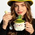 thumbnail image 5 of AZXY Ghost Halloween Mug, Ceramic Halloween Mugs Green Witch Hat, Travel Coffee Mug Ceramic Travel Mug, Halloween Coffee Mug Coffee Halloween Cup Decor, Daily Coffee Mugs for Holiday Table Use, 5 of 8