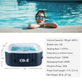 thumbnail image 4 of CO-Z 5'x5' Inflatable Hot Tub Portable Bathtub with Energy Efficient Spa Cover, 120 Jets & Air Pump Ideal for 2-4 Person, 4 of 8