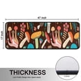 thumbnail image 5 of Kitchen Rugs Sets Of 2,Colorful Mushroom Floral Brown Pattern Anti Fatigue Kitchen Mat Rugs Non Slip Washable,Decorative Kitchen Floor Mats for Kitchen,Sink,Laundry,17"x47"+17"x47", 5 of 5