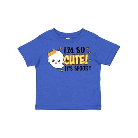 

Inktastic Halloween I m So Cute It s Spooky with Ghost and Stars Gift Toddler Toddler Girl T-Shirt