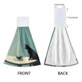 thumbnail image 3 of Yayeee Kitchen Hanging Hand Towels Set of 2 with Loop Bathroom Absorbent Tie Towel, Black Cat, 3 of 7