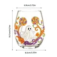 thumbnail image 4 of 2D Halloween Glass Cups, Cute Coffee Glass Cups, Glassware Drinking Glasses, Stemless Drinking Glass with Spooky Designs, Clear Cups for Cocktails, Juices & Iced Coffee (F), 4 of 9