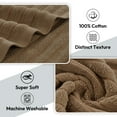 thumbnail image 4 of JML Brown Bath Towel Set of 8 Pieces - 100% Cotton Highly Absorbent Towels for Bathroom, 2 Soft Bath Towels, 2 Hand Towels, 4 Washcloths, 4 of 9
