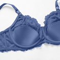 thumbnail image 4 of mgoYE Minimizer Bras Bras for Women Lace Bra Full Coverage Underwire Bras Plus Size Lifting Lace Bra(Blue,3XL), 4 of 6