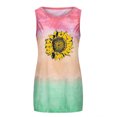 thumbnail image 4 of LSLJS Femmes Col Rond Tank Hauts Mode Femme Col Rond Sans Manches Blouse T-Shirt Imprimé Ample Tank Hauts, 4 of 5