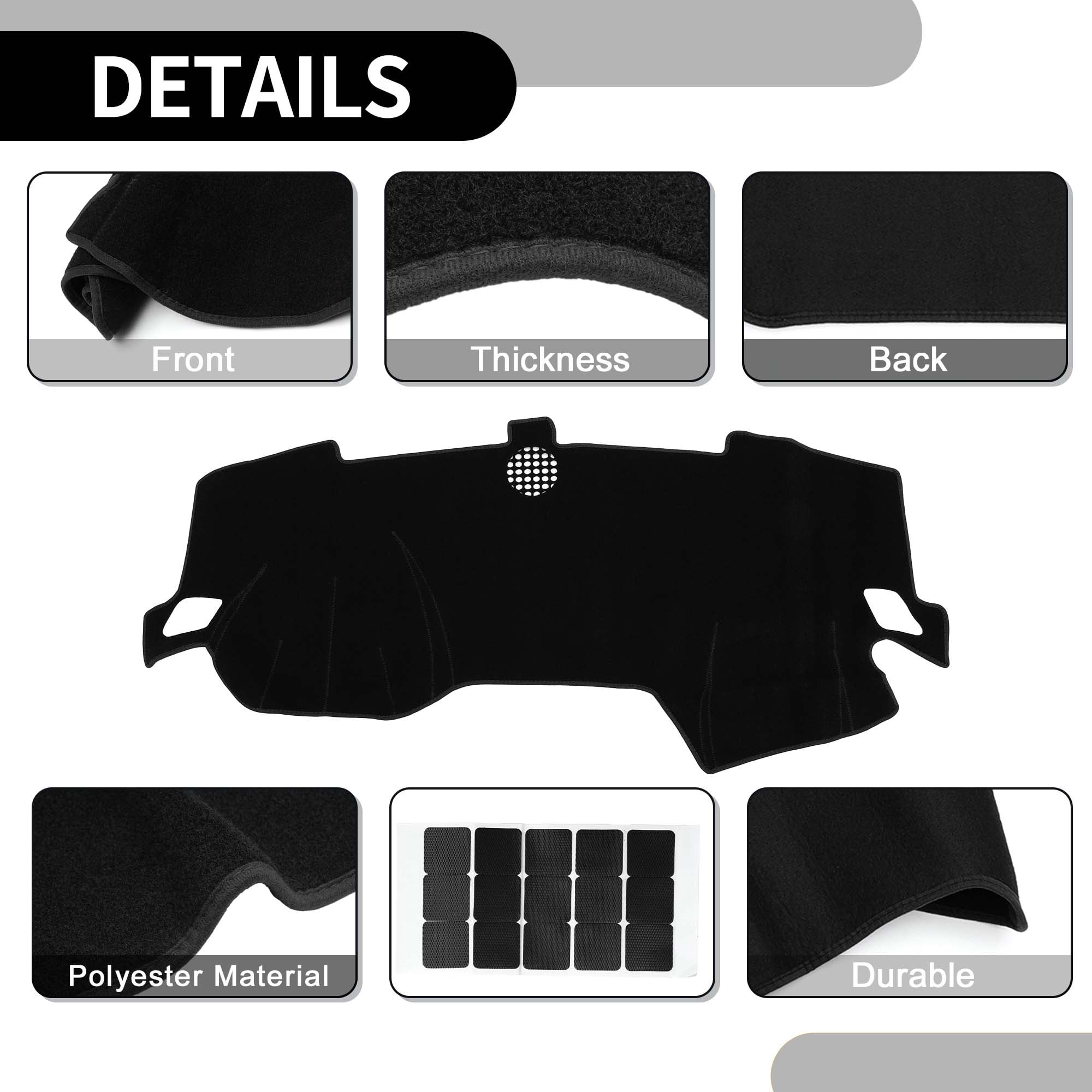 Unique Bargains for Nissan Maxima 2016-2023 Dashboard Cover Sun Shade Carpet Black