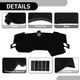 thumbnail image 4 of Cubierta de tablero de Unique Bargains para consola central del automóvil para Nissan Maxima 2016-2023, poliéster negro con etiqueta, 1 juego, 4 of 7
