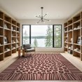 thumbnail image 2 of ODIKA Leopard Cheetah Print Zebra Inspired Spotted Border Motif Pink Flowing Dynamic for Great Room, Indoor Open Concept, Large Living Low Profile Flatwoven, 2 of 7