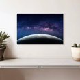 thumbnail image 2 of Elephant Stock Earth And The Milky Way Wall Art - Horizontal Canvas Wall Art - Living Room Wall Decor - Astronomy & Space Canvas - Blue And Gray Decor - 12" x 8", 2 of 8