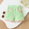 thumbnail image 2 of oqasdz Girls Shorts Child Kids Boys Casual Patchwork Plaid Prints Summer Holiday Comfortable Stylish Shorts Size 6 M-12 M, 2 of 4