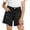 A-Black, variant on Girls Vintage Denim Shorts High Waist Ripped Design With Pockets 5-15T