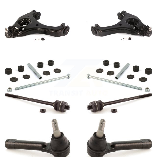 TOR Front Suspension Control Arm and Ball Joint Assembly Steering Tie Rod End Stabilizer Bar Link Kit (8Pc) for Car Chevrolet GMC Silverado 1500 Sierra Classic Left Right (Driver Passenger) KTR-100364