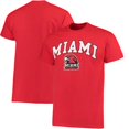 thumbnail image 1 of W Republic Apparel 527-131-R58-01 University of Miami Athletic Tee, Red - Small, 1 of 1