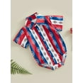 thumbnail image 3 of Bagilaanoe Newborn Baby Boy Shirt Rompers Graphic Print Short Sleeve Bodysuits 6M 12M 18M 24M Infant Casual One Piece Short Jumpsuit, 3 of 8