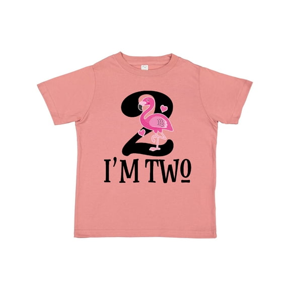 Inktastic 2nd Birthday Party Girls Flamingo Girls Toddler T-Shirt