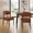 Brown(Teddy), variant on MOONMISS Dining Chair Set of 2,Upholstered Wooden Dining Chairs with Curved Back,Ribbed Fabric Kitchen Side Chairs,Brown