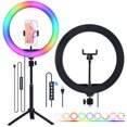 thumbnail image 1 of RGB LED Selfie luz redonda USB RingLight con clip para teléfono, 1 of 8