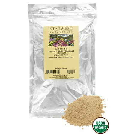 Starwest Botanicals - Bulk Slippery Elm Bark Powder Organic - 1 lb