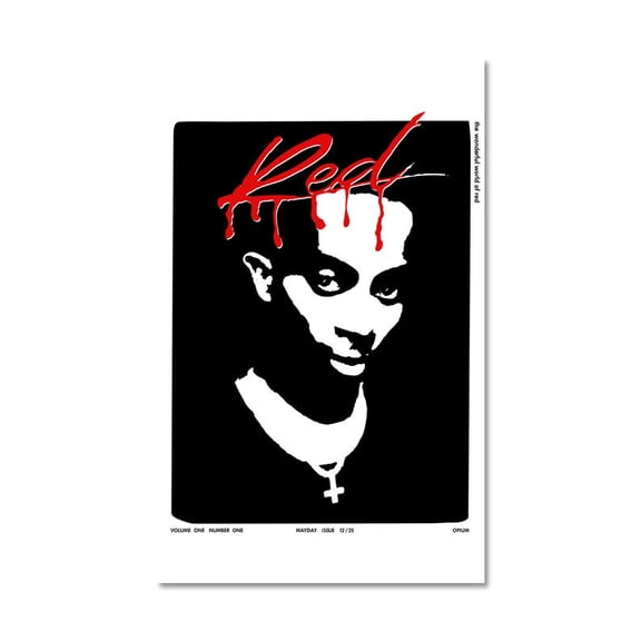 Playboi Carti Whole Lotta Red Poster, Dark Rap Music Wall Art, Hip Hop Aesthetic Room Decor Size 24x36 Unframed Poster