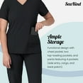 thumbnail image 3 of Sewkind Women’s Scrub Set Black 2XL V-Neck Scrub Top and Jogger Pants 6 Pockets 100% Polyester Modern Fit, 3 of 6
