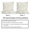 thumbnail image 5 of Chinoiserie Green White Floral Pillow Covers 18X18 Inch French Country Vintage Flowers Bird Decorative Pillow Cases Set of 2 Seasonal Cotton Linen Throw Pillows Farmhouse Home Decor For Sofa Couch, 5 of 6