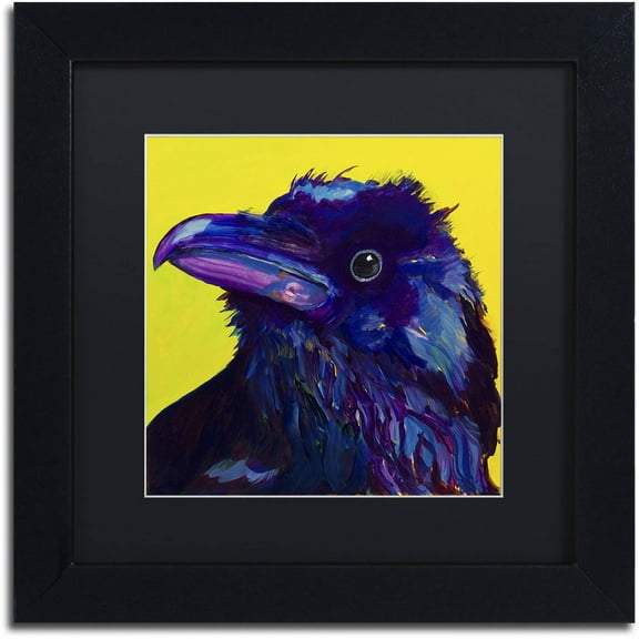 Trademark Fine Art "Corvus" Canvas Art by Pat Saunders-White, Black Matte, Black Frame