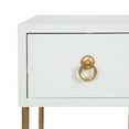 thumbnail image 5 of Kate and Laurel Decklyn Decorative Glam Tea Table, 12 x 12 x 30, White and Gold, Modern Living Room Drink Table with Pull Drawer for Useful Storage, 5 of 9