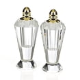 thumbnail image 3 of HomeRoots 376101 Handcrafted Optical Crystal & Gold Salt & Pepper Shakers, Pair, 3 of 5