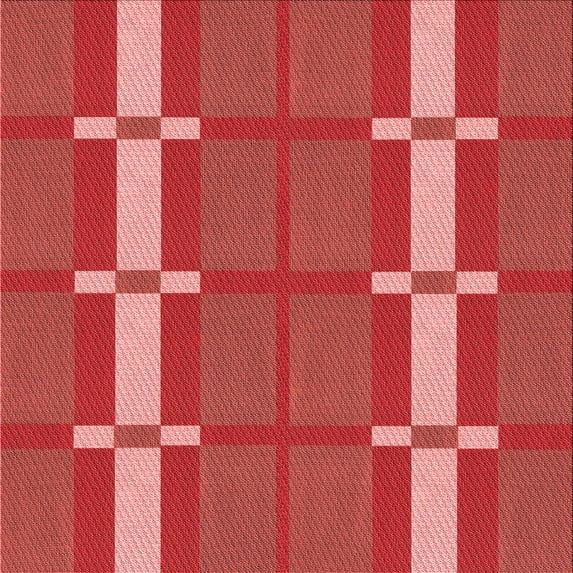 Ahgly Company Indoor Square Patterned Ferrari Red Area Rugs, 7' Square