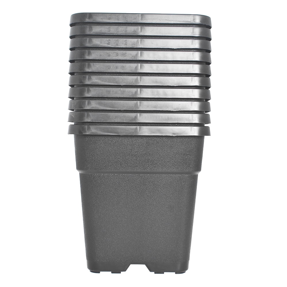 SHZAITOR 5/10 PACK Reusable Square Nursery Pot 10 Gallon Plastic Grow