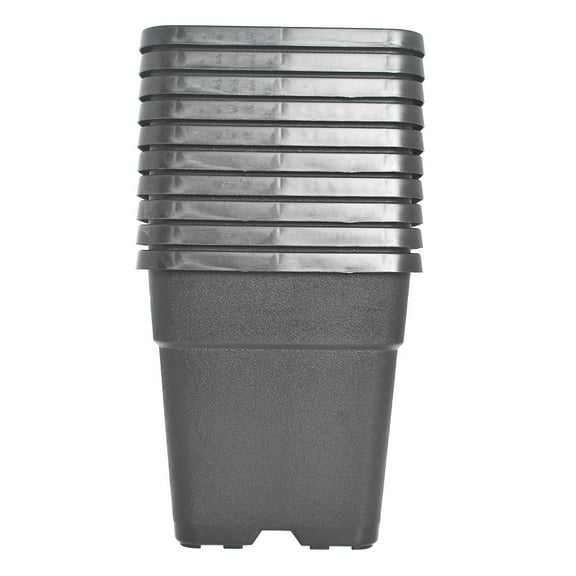 SHZAITOR 5/10 PACK Re-usable Square Nursery Pot 10 Gallon Plastic Grow Pots Plant
