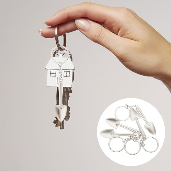 Sparsain 4pcs Fashion Shovel Shape Keychains Unique Hanging Keyrings Gifts