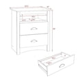 thumbnail image 4 of Home Square 3-Piece Set with 2 Tall 2-Drawer Nightstands & 6-Drawer Chest, 4 of 13