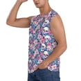 thumbnail image 3 of Bingfone Skull Pattern Men's Tank Tops Workout Sleeveless Tee Shirts Running Beach Tanks for Men-X-Large, 3 of 7