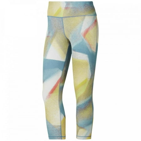 Reebok Womens Lux Bold Compression Athletic Pants, Multicoloured, X-Small