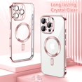 thumbnail image 3 of Entronix Magnetic Clear Case for iPhone 16 Pro Max, Slim Fit, Anti-Drop Shockproof, Rose, 3 of 5