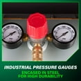 thumbnail image 5 of Metabo HPT Reserve Air Tank, High Capacity 10 Gallon Air Tank, ASME Certified, 5 Quick Connect Couplers, Industrial Pressure Gauges, Angled Steel Legs for Stability, UA3810AB, 5 of 11