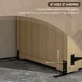 thumbnail image 4 of Deck Box Outsunny Wooden Garden Shed, Outdoor Storage Cabinet with Waterproof Asphalt Roof, Narrow Tool Shed with Shelves and Lockable Doors, Natural,Patio Storage, 4 of 10