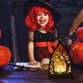 thumbnail image 3 of Wzzjkit Halloween LED Triangles Lantern Electronic Candle with Pumpkin Coffin and SkeletonElements, 3 of 5