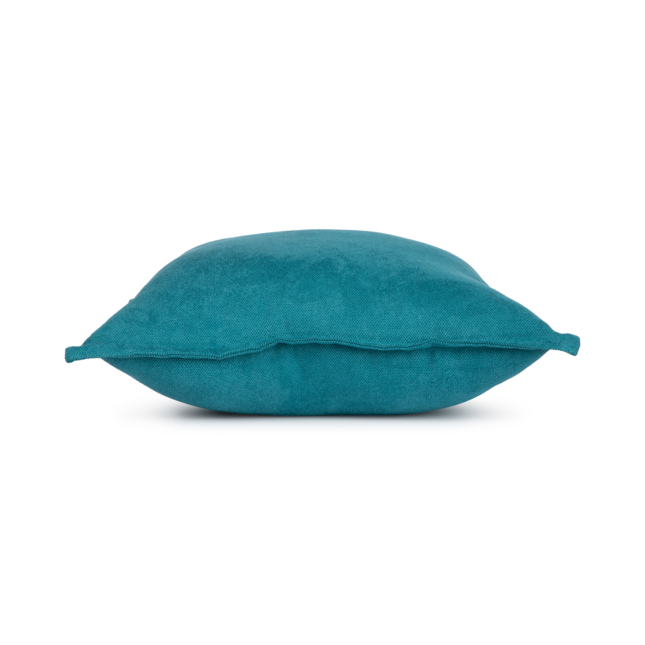 Mainstays Faux Suede Decorative Square Throw Pillow with Flange, 18" x 18", Peacock - image 2 of 4