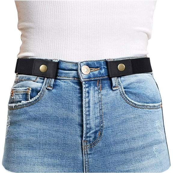 Buckle Free Comfortable Elastic Belt for Women or Men, Buckle-less No Bulge No Hassle Invisible Belts 39in