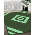 thumbnail image 2 of Ahgly Company Indoor Square Patterned Dark Forest Green Area Rugs, 6' Square, 2 of 6