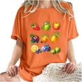 thumbnail image 4 of Njoeus Graphic Tees for Women Shirts for Women Women's Summer Short Sleeve Cute Fruit Graphic Tee Novelty Funny Printed T Shirt Cute Tops Loose Casual Shirts S-Xxl T-Shirts & Graphic Tees On Clearance, 4 of 7